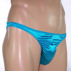 K319 Y Sexy Mens Bikini Swimsuit High Cut Narrow Waist Shiny Knit Satin Fabric