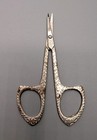 Antique vintage Steel Needlepoint Sewing Scissors 3 5  Floral Design