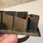 Vtg Tin Christmas Tree Cookie Cutter Primitive Backplate Strap Handle 3in