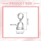 2pcs 925 Sterling Silver Pinch Bail  13mm Bail Clasp Connector  Silver