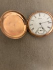 Waltham Gold Filled Full Hunter Pocket Watch Roman Dial Mechanical 1900-09