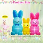 6ft Easter Inflatables Three Blue Yellow Pink Bunny Family Decoration  Easter   