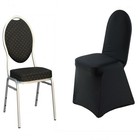 Black Premium Spandex Banquet Chair Cover Wedding Party Home Decorations Sale