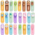 24 Pcs Cute Kawaii Retractable Erasers For Kids - Fun Cartoon School Supplies  P