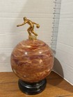 Vintage 1950 Bakelite Marbled Bowling Ball Liquor Decanter Set 6 Liquor Glasses