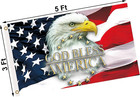 Double Sided American Eagle Flag 3x5 Ft Outdoor  Heavy Duty Patriotic Usa