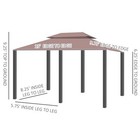 10 x13  Outdoor 2-tier Vented Canopy Steel Gazebo Bbq Party Tent Shelter Shade