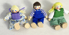 Lot Of 3 Wooden Doll House Figures Melissa   Doug Family Two Girls   1 Boy