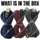 3 Pack 10ft Long Heavy Duty Fast Charger Cable Cord For Iphone 14 13 12 11 Pro 8
