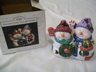 Scott s Snowmen Glitter Tea Light Holders New In Box
