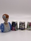 Porcelain Thimbles Mismatched Lot Of 7 Crown Derby  Hurley  Avon  