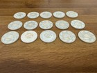 Vintage Lot Of 15 Las Vegas Club Casino Center 25 Cent Poker Chips Obsolete