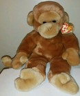 Ty Large Plush Beanie Buddy Bongo The Monkey  14 Inch  Mwmts Stuffed Animal Toy