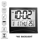 Betus Digital Travel Alarm Clock - Foldable Lcd Clock - Compact Desk Clock Black