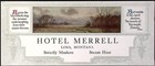 1920s Hotel Merrell Lima Montana Strictly Modern Steam Heat Ink Blotter