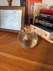 Antique Large Edwardian Glass Match Striker 2 3 4  Tall