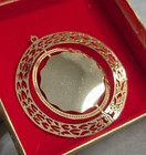 Vintage Delta Sigma Theta Ornament 24kt Gold Finish Sorority Collectible Nos