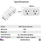 Wifi Smart Plug 16a  Remote Control Timer Outlet  Works With   Google Home