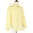 Vintage Yellow Ultressa Fabric Jcpenny Textured Mens Button Up Shirt