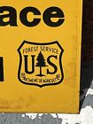Vintage Forest Service Dept Agriculture Metal Sign 10   x7     19c 