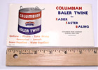 C1960s Columbian Baler Twine Advertising Ink Blotter - Columbian Rope Company