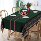 Christmas Tablecloth Winter Holiday Table Cloth Washable Christmas Tree Table   