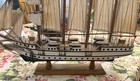 Vintage 21  Wooden 4-masted Clipper 17 5 Inches Tall Ship Model Sailing Boat