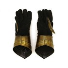 Medieval Warrior Metal Gold Gothic Knight Style Gauntlets Fully Functional Armor