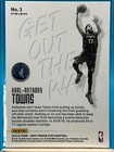 2019-20  Nba Hoops Premium Stock - Get Out The Way Karl-anthony Towns  3 Holo