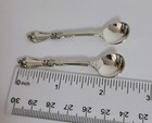 Wallace Royal Rose Salt Spoons Sterling Silver Group Of 2