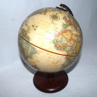 Vintage Replogle World Classic 9 Inch Globe Hard Wood Base Made In Usa 