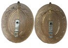 Vintage Tiara Exclusive Indiana Sandwich Glass Set Of 2 Oval Wall Sconce Pink