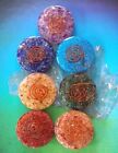 7 Pc Chakra Disc Set   Large Orgone Chakra Symbol Disc Set  Orgone Disc Set