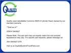 3943627 Rebuildable Cylinder Head Cummins Isb 5 9