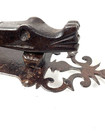 17-18 Century Spanish Door Knocker With Decorative Back Plate
