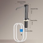 1x Grey Kitchen Sink Soap Dispenser Abs Liquid Pump Bottle 100cm Tube Kit