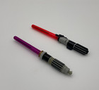 Vintage Star Wars 2002 General Mills Cereal Light Up Lightsaber Red Purple Pens