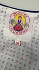 Vintage Cotton Dirndl Dress Floral Print Velvet Trim Folk Eu 38 S