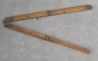 Vintage Folding   Brass Wooden No 1 Ruler 12 