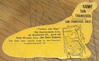 1920 s San Francisco Seal Auto Camp San Bruno Ave Window Decal Pass Label Rare