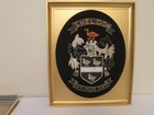 Sheldon Family Coat Of Arms Family Crest - Stitched Metallic Thread - Framed