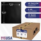 Trash Can Bags 45-50 Gallon  4mil Thick Can Liners  37  X 43  Large Garbage Bags