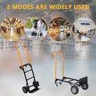 Convertible Hand Truck 2 In 1 Folding Dolly Cart Heavy Duty For Moving Warehouse