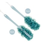 Back Scrubber For Shower  Loofah Long Handle Bath Body Brush  Soft Nylon Blue 