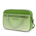 Michael Kors Jet Set Item Large East West Zip Chain Mk Crossbody Bag Green