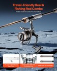 Vevor Rod And Fishing Reel Combo With 7 Ft Two-piece Rods 7 1 Ball Bearings