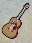 Embroidered Acoustic Guitar Patch Iron-on Musical Instrument Applique Musician