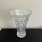 Vintage Glass Vase Cut Crystal Vase Flower Starburst Star 9 75 Inch