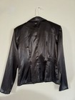 Vintage Dawn Joy Usa Black Solid Button-front Blazer Jacket Size S Workwear