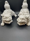 Vintage 1940s Mci Japan White Foo Dogs 6 5  Tall Vintage Foo Dog Lions Pair